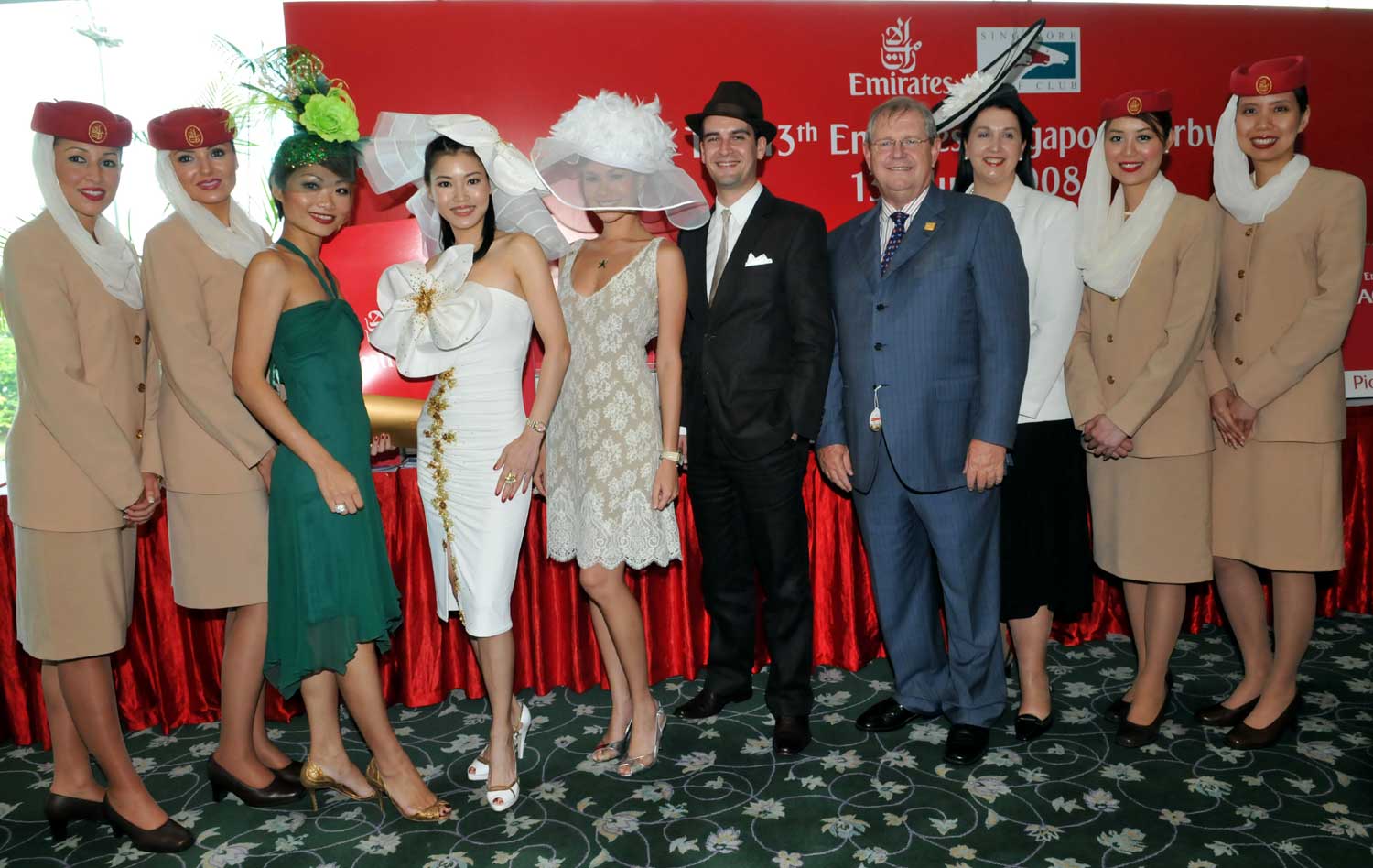 Ms Audrey Quek fourth from left wins quot;Best Dressed to the Races 