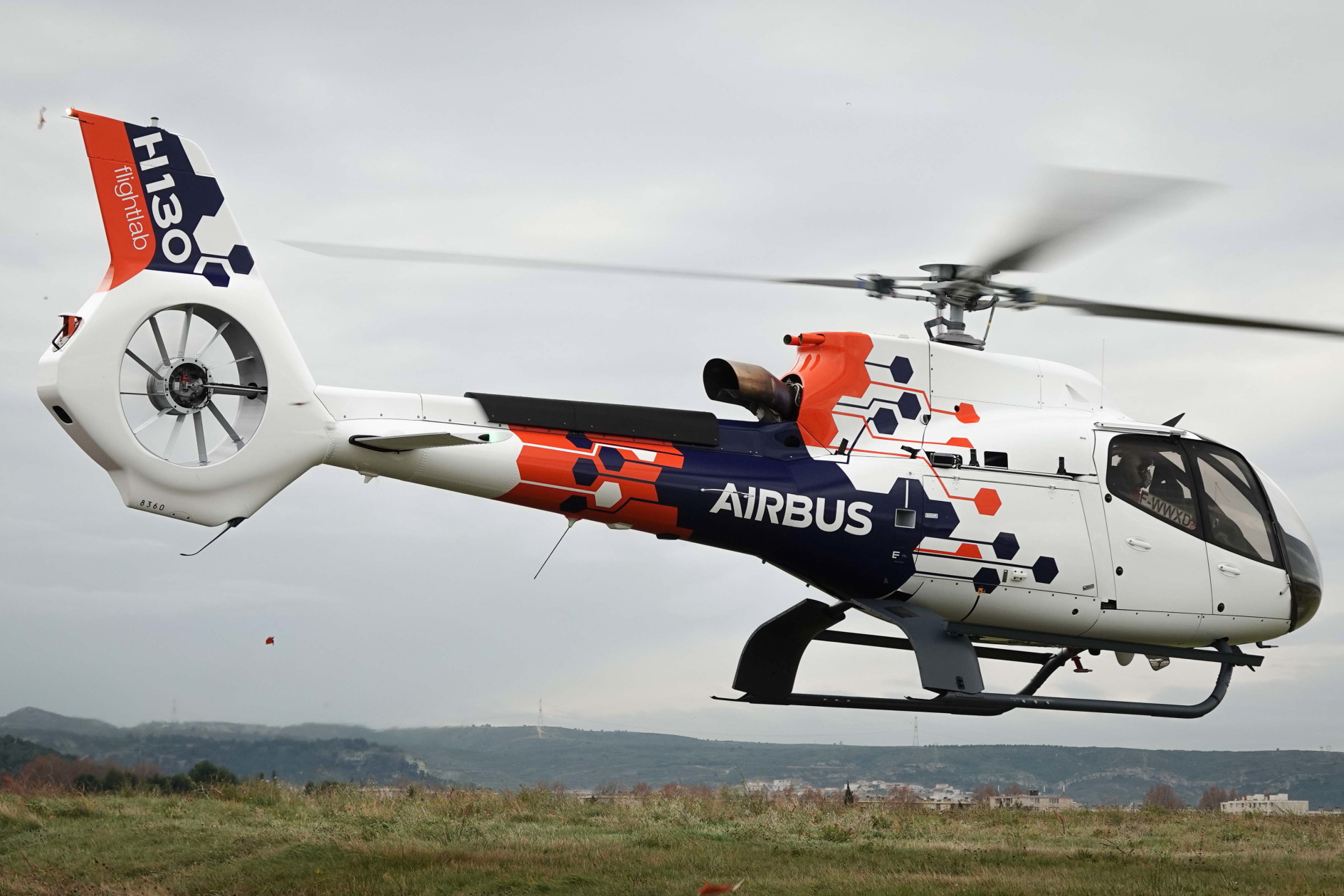 Airbus Helicopters has started in-flight tests on board Flightlab, a platform-agnostic flying laboratory exclusively dedicated to maturing new technologies. Picture by Jerome Deulin. Click to enlarge.