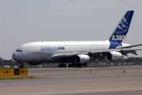 Airbus A380 landing at Bangkok's Suvarnabhumi Airport - click to enlarge