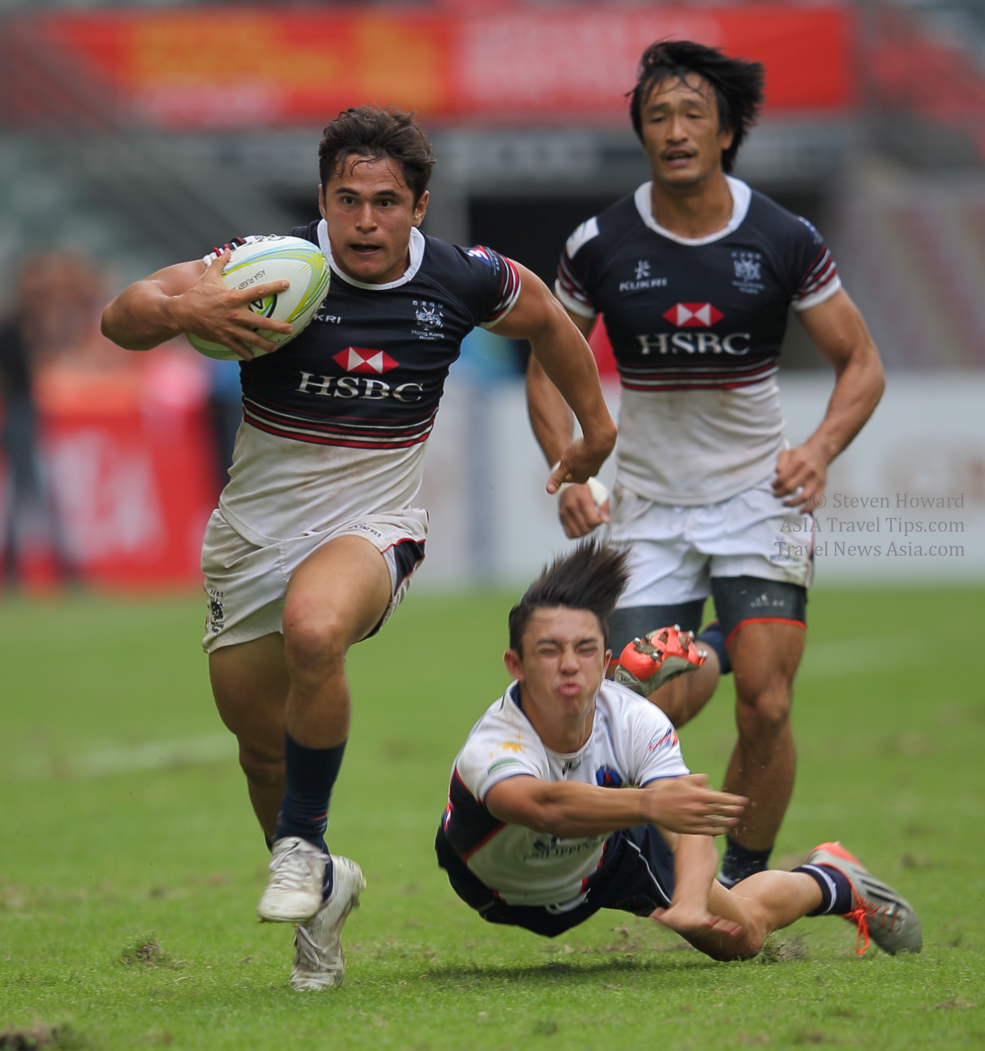 Action from the Rugby Sevens Olympic Games Qualifiers in Hong Kong in 2015. Picture by Steven Howard of TravelNewsAsia.com Click to enlarge.