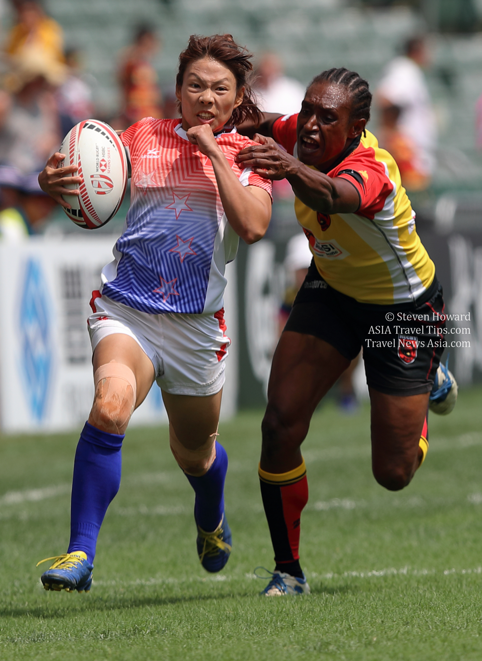 China women's rugby sevens team performed exceptionally well at the 2018 Cathay Pacific / HSBC Hong Kong Sevens. Picture by Steven Howard of TravelNewsAsia.com Click to enlarge.
