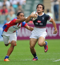 Rowan Varty playing for Hong Kong in Rugby Sevens