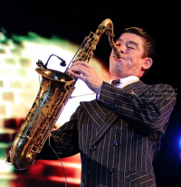 Saxophonist taking part in Hua Hin Jazz Festival 2014.