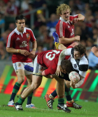 The British & Irish Lions were a huge hit when they played the Barbarians in Hong Kong on the way to Australia for the 2013 tour. More pictures at: https://www.asiatraveltips.com/PicturesofLionsBarbarians2013.shtml