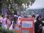 Pictures of the Bangkok Peace Rally demonstrating against military action against Iraq - 15 February, 2003