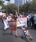 Pictures of the Bangkok Peace Rally demonstrating against military action against Iraq - 15 February, 2003