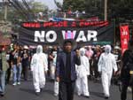 Pictures of the Bangkok Peace Rally demonstrating against military action against Iraq - 15 February, 2003