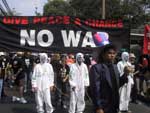 Pictures of the Bangkok Peace Rally demonstrating against military action against Iraq - 15 February, 2003