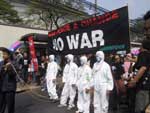 Pictures of the Bangkok Peace Rally demonstrating against military action against Iraq - 15 February, 2003