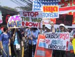 Pictures of the Bangkok Peace Rally demonstrating against military action against Iraq - 15 February, 2003