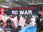 Pictures of the Bangkok Peace Rally demonstrating against military action against Iraq - 15 February, 2003