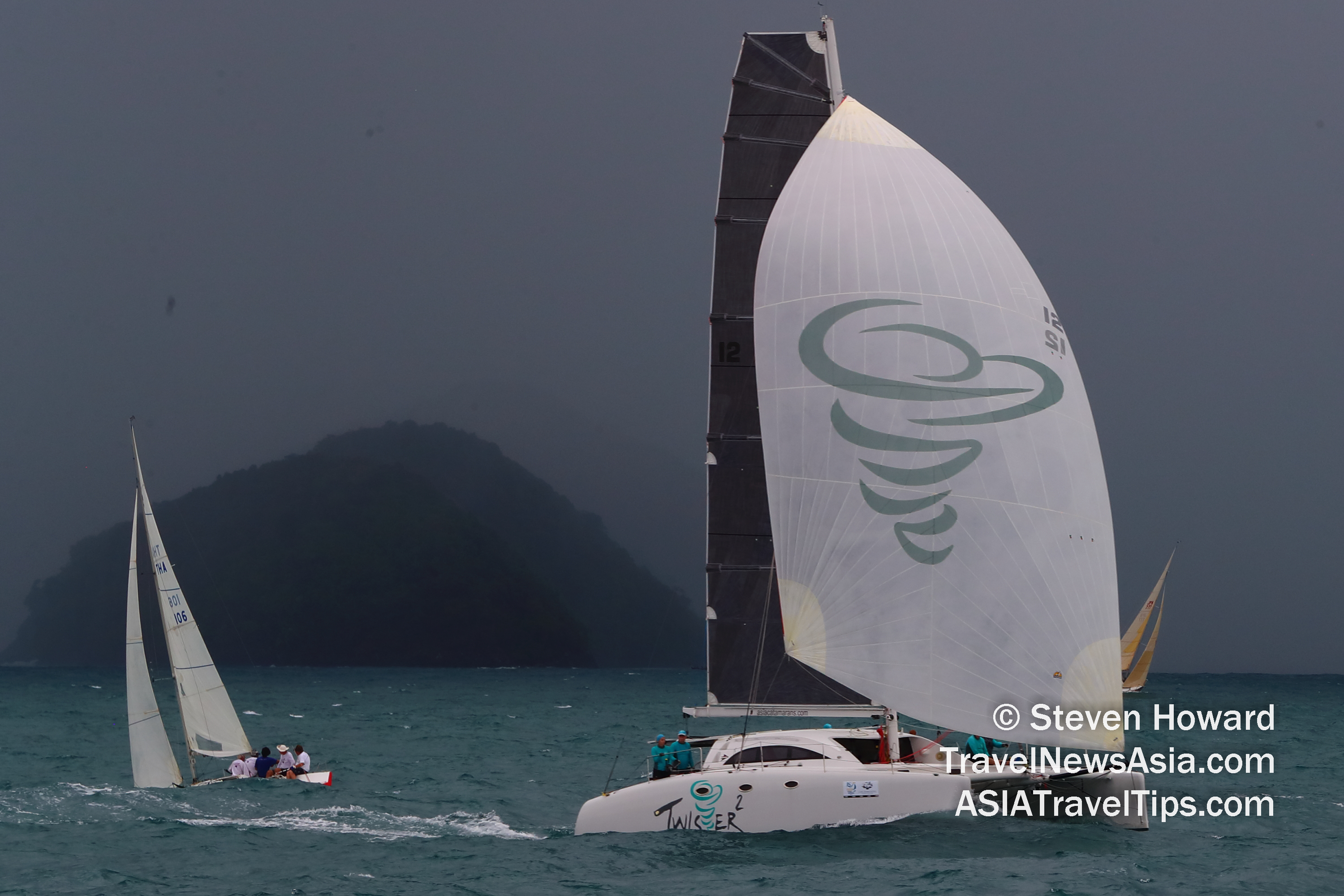 Action from the Cape Panwa Hotel Phuket Raceweek 2019. Picture by Steven Howard of TravelNewsAsia.com Click to enlarge.