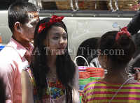 Pictures of Songkran 2012, taken on Friday, 13 April 2012, on Silom Road in Bangkok.