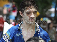 Pictures of Songkran 2012, taken on Friday, 13 April 2012, on Silom Road in Bangkok.