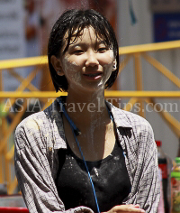 Pictures of Songkran 2012, taken on Friday, 13 April 2012, on Silom Road in Bangkok.