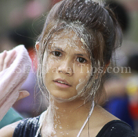 Pictures of Songkran 2012, taken on Friday, 13 April 2012, on Silom Road in Bangkok.