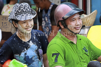 Pictures of Songkran 2012, taken on Friday, 13 April 2012, on Silom Road in Bangkok.