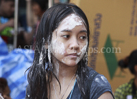 Pictures of Songkran 2012, taken on Friday, 13 April 2012, on Silom Road in Bangkok.