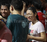 Pictures of Songkran 2012, taken on Friday, 13 April 2012, on Silom Road in Bangkok.