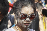 Pictures of Songkran 2012, taken on Friday, 13 April 2012, on Silom Road in Bangkok.