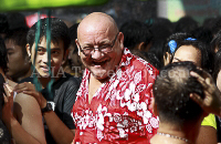 Pictures of Songkran 2012, taken on Friday, 13 April 2012, on Silom Road in Bangkok.