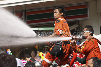 Pictures of Songkran 2012, taken on Friday, 13 April 2012, on Silom Road in Bangkok.