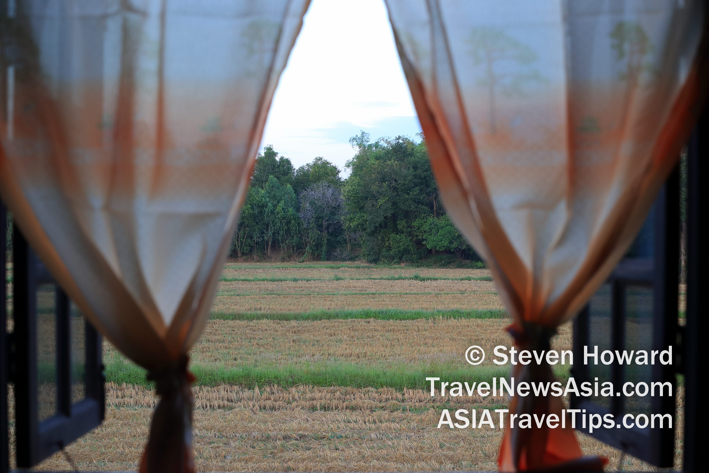 View from a homestay in Sisaket, Thailand. Picture by Steven Howard of TravelNewsAsia.com Click to enlarge.