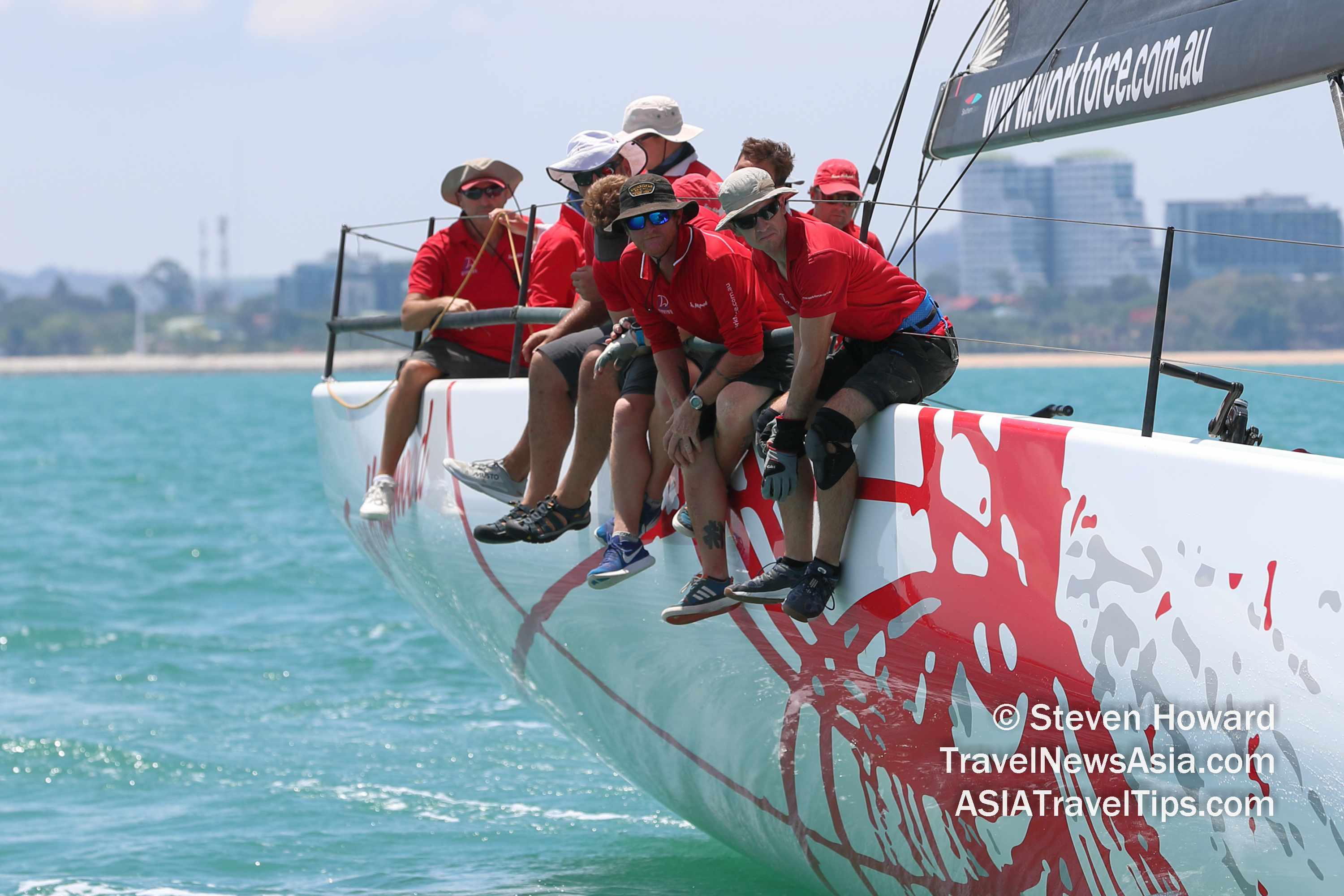 Team Hollywood competing in the Top of the Gulf Regatta in Jomtien, Pattaya, Thailand earlier this year. Picture by Steven Howard of TravelNewsAsia.com Click to enlarge.