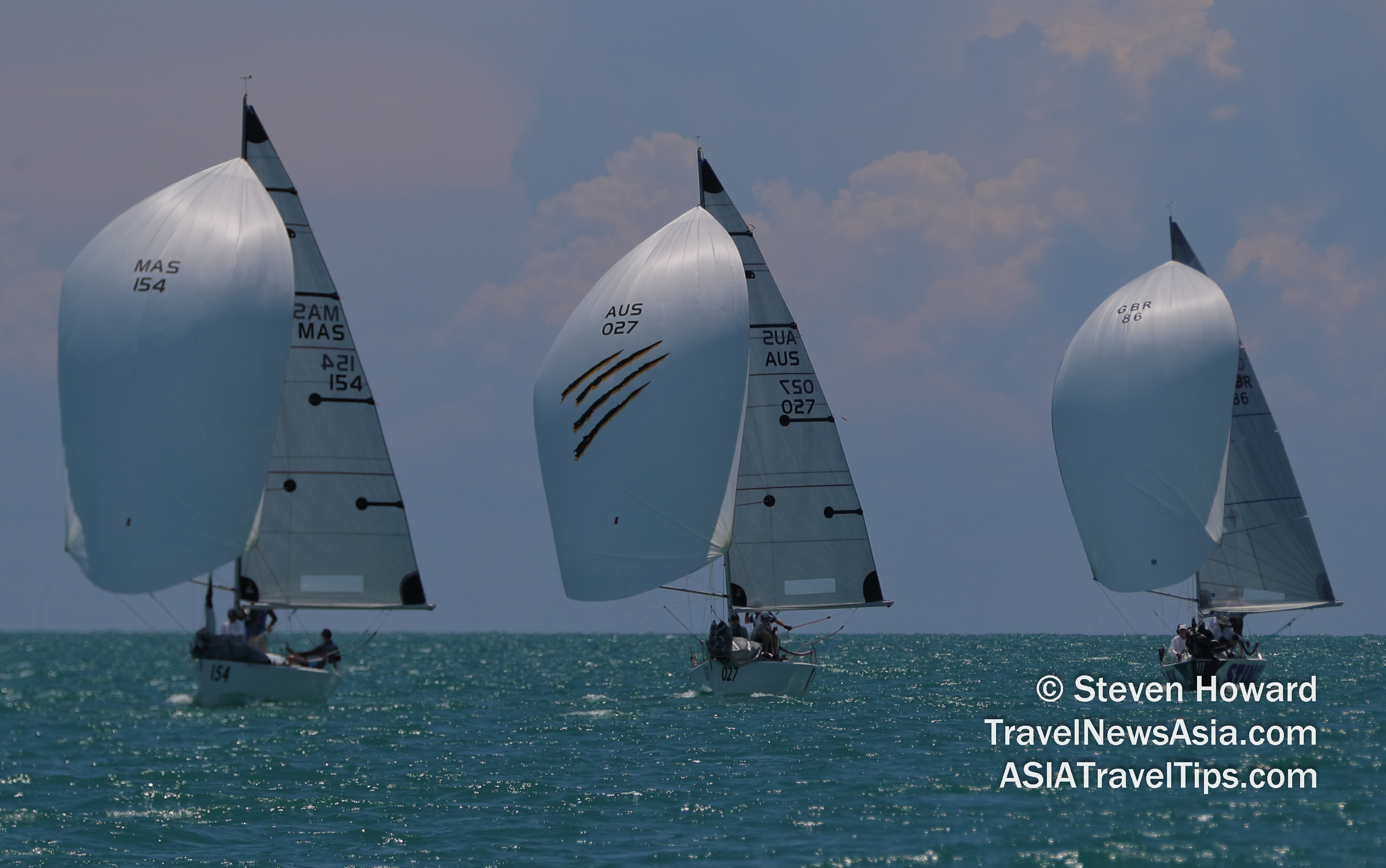 Racing in the Top of the Gulf Regatta 2019 in Pattaya, Thailand. Picture by Steven Howard of TravelNewsAsia.com Click to enlarge.