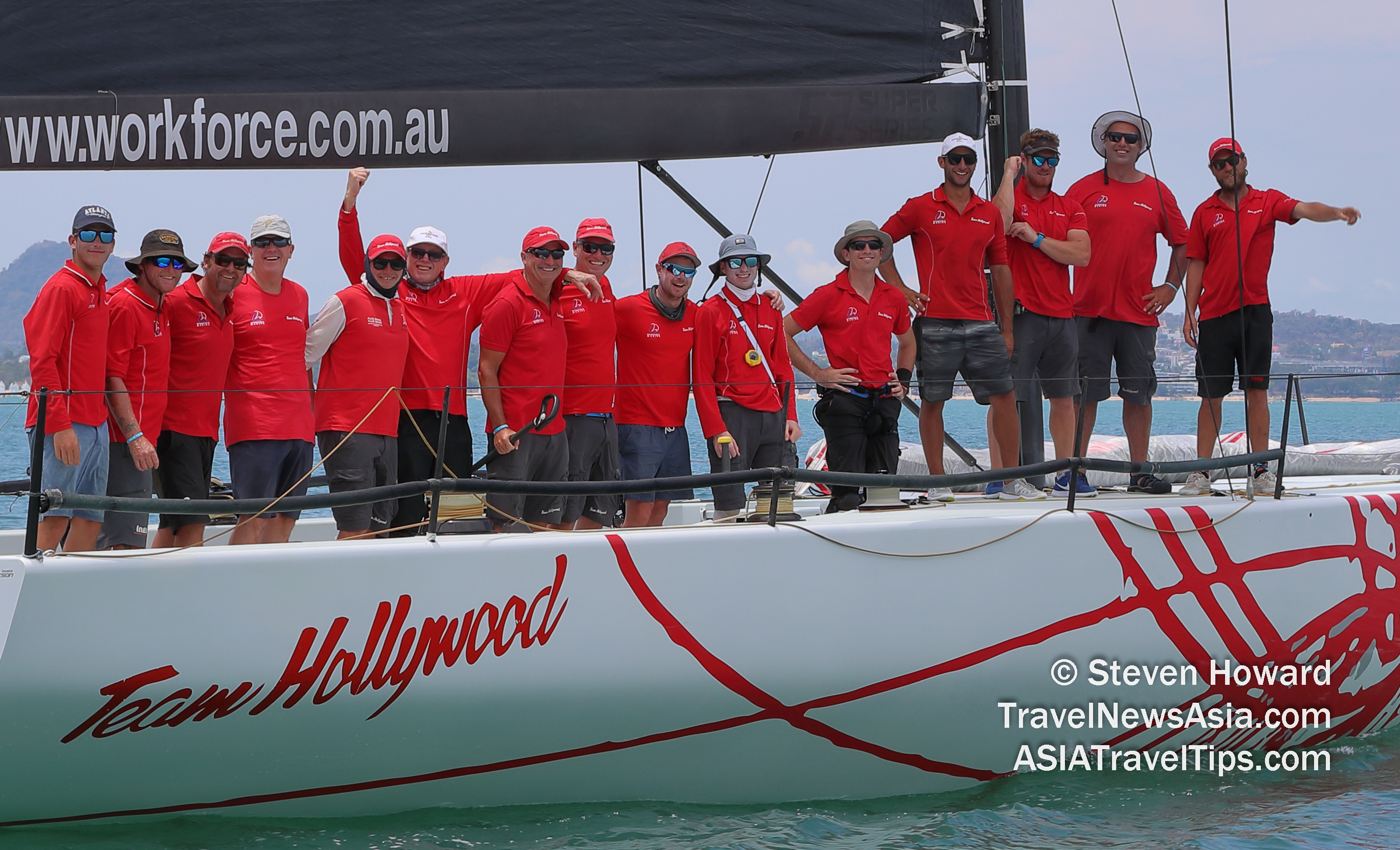 Unbeatable! Team Hollywood, owned and captained by Ray Roberts, ended five days of racing undefeated, stopping THA72 from securing a third Top of the Gulf Regatta win in four years. Picture by Steven Howard of TravelNewsAsia.com Click to enlarge.
