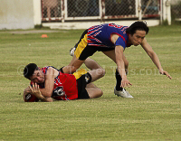 Aussie Rules Football (AFL) Pictures of Thailand Tigers in Action in Bangkok on 16 June 2012