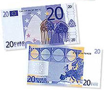 Pictures of the Euro Coins and Notes