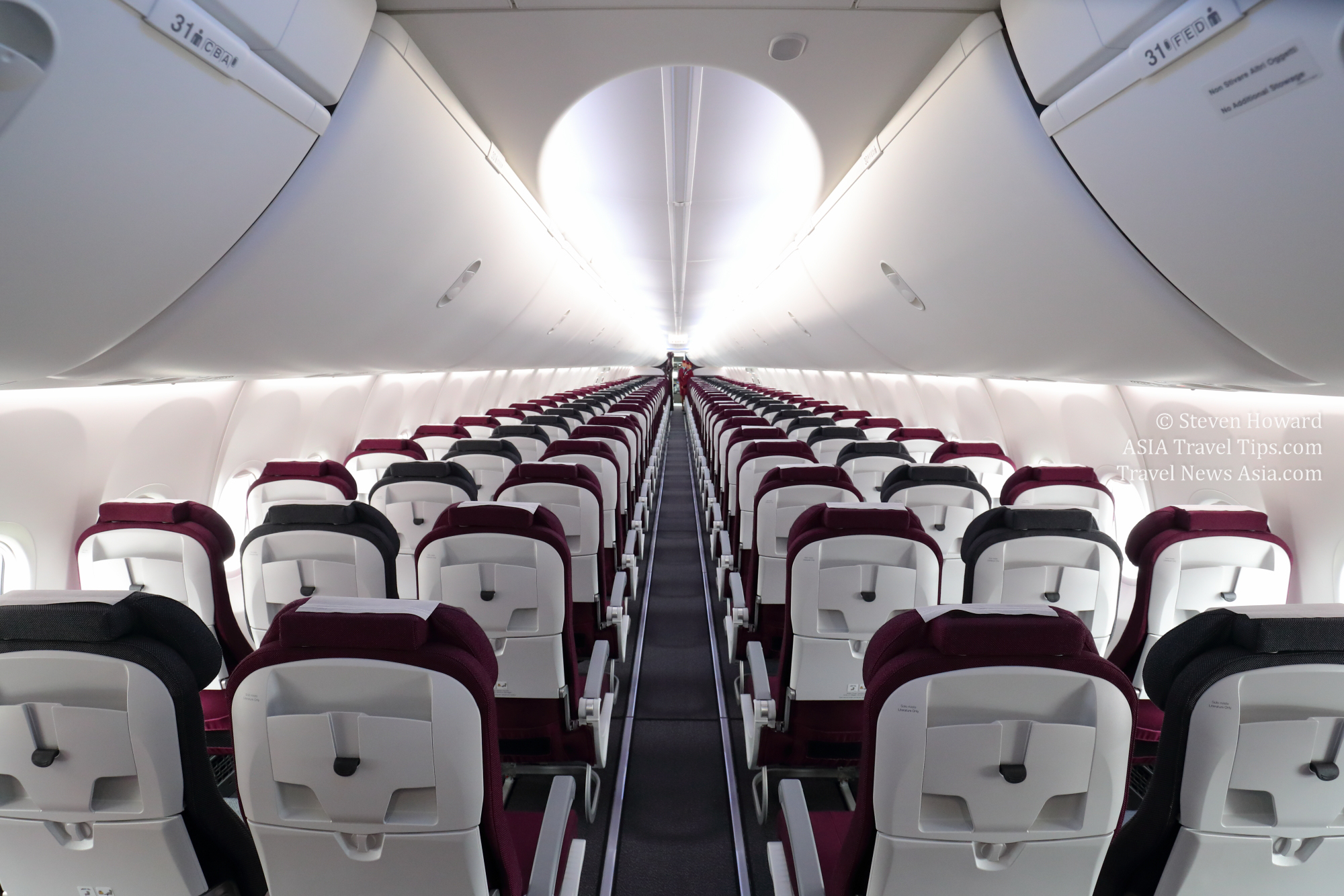 Onboard an Air Italy Boeing 737 MAX 8. Picture by Steven Howard of TravelNewsAsia.com Click to enlarge.