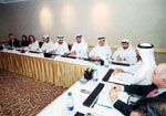 DTCM Director General, Khalid A. bin Sualyem (fifth from left) in a meeting with the representative of hotel and hotel apartment group. Also seen in the picture DTCM Deputy Director General, Hussain Ali Lootah (sixth from left) and DTCM Director Operations, Mohammed Khamis bin Hareb (fourth from right)