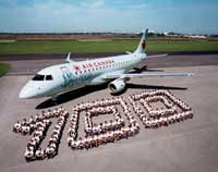 Air Canada takes delivery of Embraer's 100th E-Jet