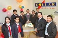 Sumit Chopra, general manager, Dollar Rent A Car, and his team celebrate the first anniversary of the brand in the UAE