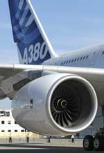 Rolls-Royce's Trent 900 powering the Airbus A380
