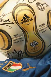 FIFA 2006 World Cup Final Match Football Up for Auction at Reach Out To Asia Charity Gala Dinner in Doha - click to enlarge