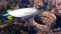 Spirit of Dubai Airship over the Colosseum in Rome - click to enlarge