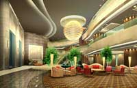 Artists impression of the Lobby at the new Hilton Hefei in China