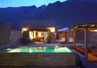Stunning Views and amazing accommodation at the Pool Villas at the Evason Hideaway at Zighy Bay in Oman - click to enlarge