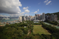 Amazing view over Victoria Park from The Park Lane Hong Kong, a Pullman Hotel.
