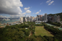 View over Victoria Park from The Park Lane Hong Kong, a Pullman Hotel.