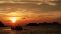 Sunrise as seen from the Laguna Redang Island Resort in Terengganu, Malaysia