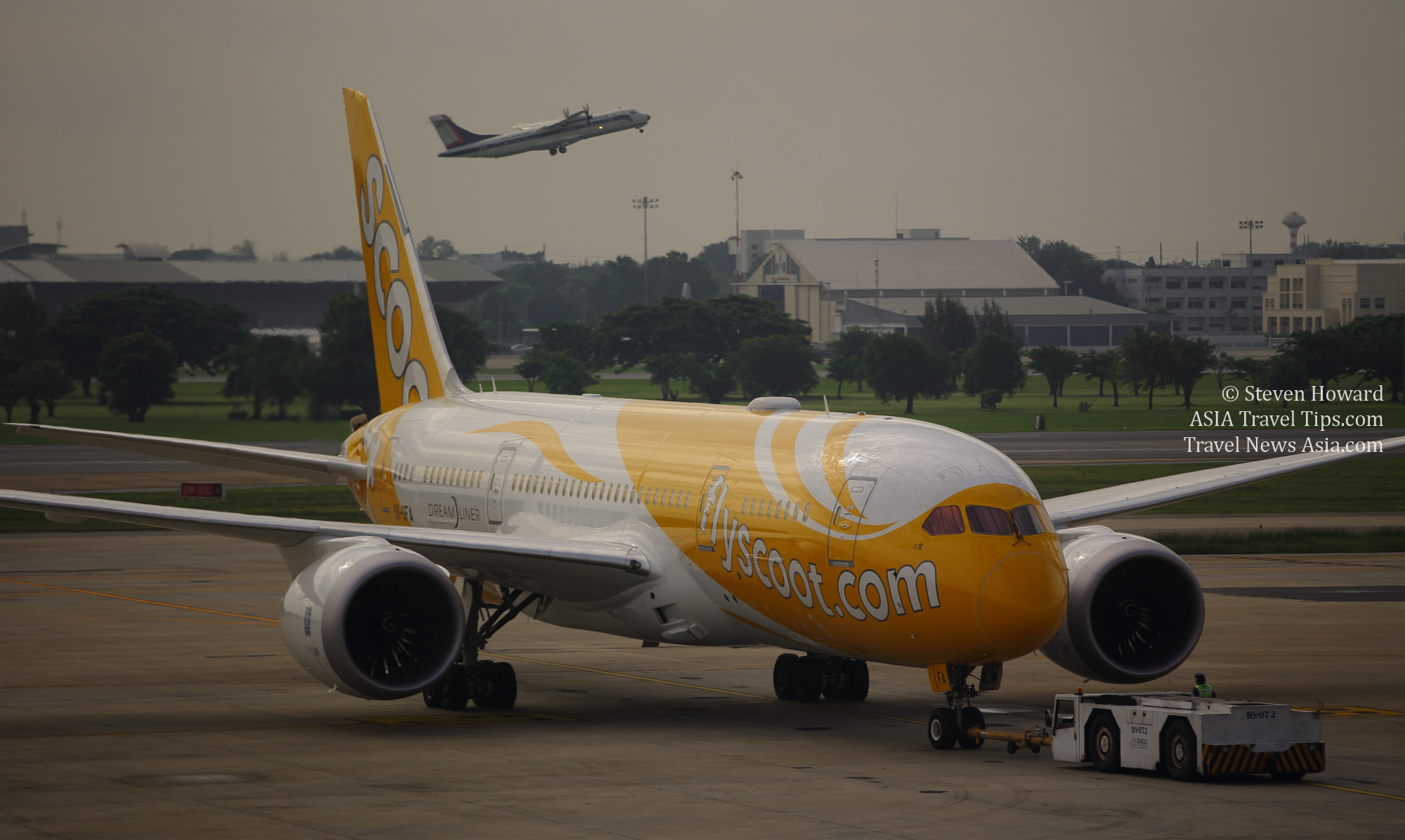 Scoot Boeing 787 Dreamliner at Don Mueang Airport in Bangkok, Thailand