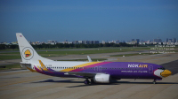 One of Nok Air's Boeing 737 aircraft reg: HS-DBB at Don Mueang Airport in Bangkok, Thailand.