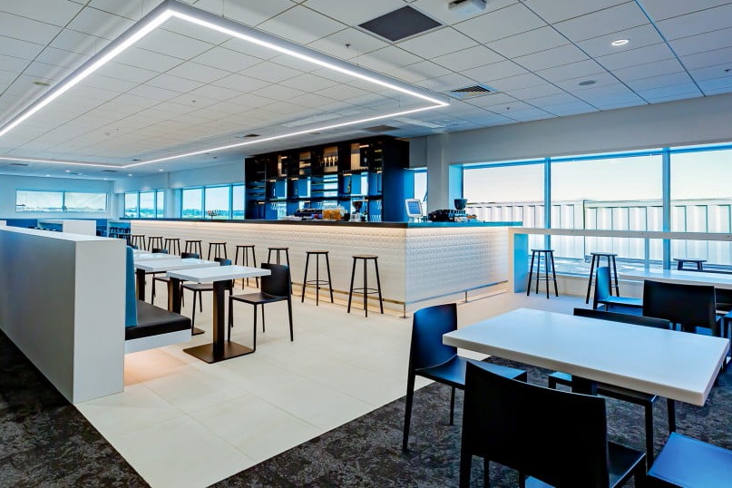 Air New Zealand has refreshed and reopened the domestic lounge at Auckland Airport. Click to enlarge.