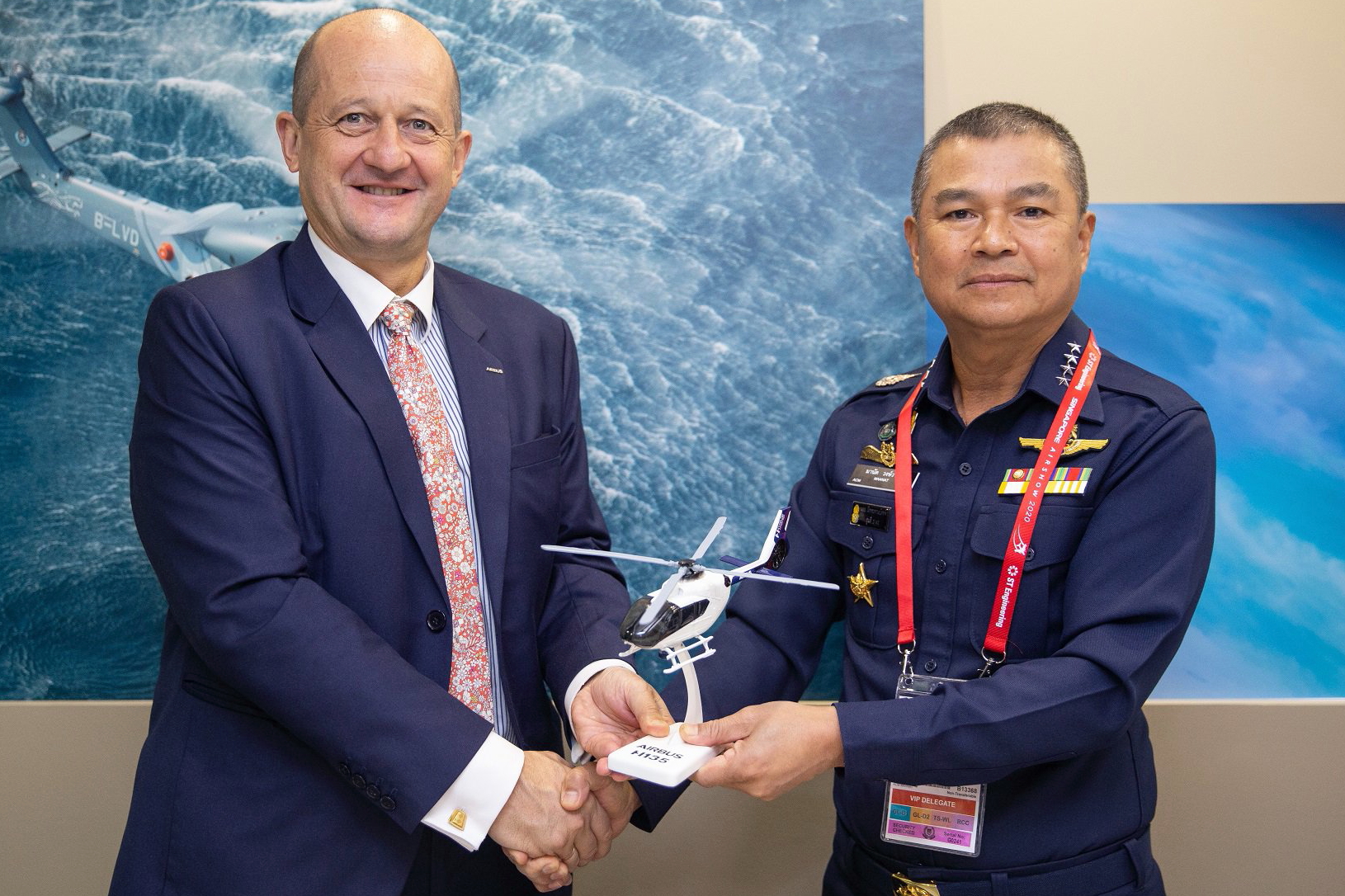 The Royal Thai Air Force has signed an order with Airbus for six H135 military training helicopters, as part of its pilot training enhancement programme.. Click to enlarge.