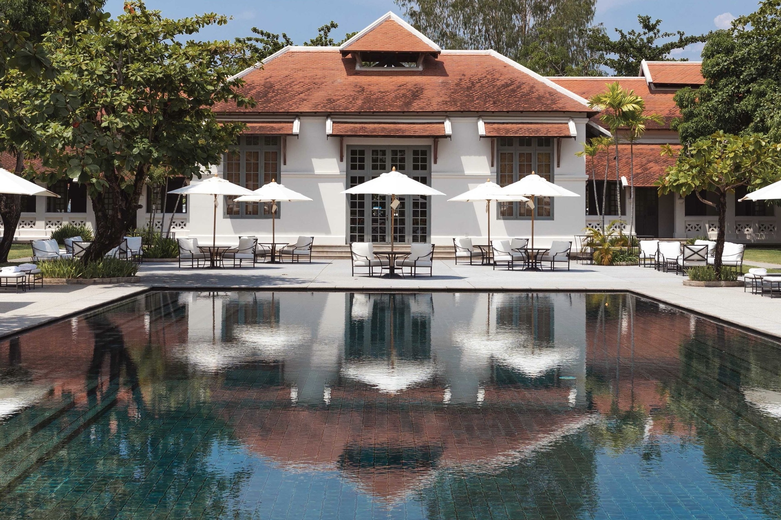 The Amantaka in Luang Prabang, Laos is one of the most luxurious boutique hotels in the country. Sadly it is currently closed due to CODI19, but will reopen as soon as possible. Click to enlarge.