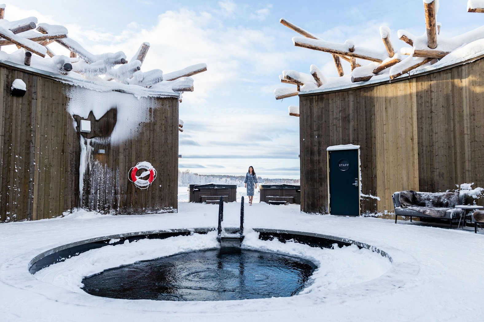 Small Luxury Hotels of the World has signed one of the most unique hotels in the world, the floating Arctic Bath spa hotel in Swedish Lapland. Click to enlarge.